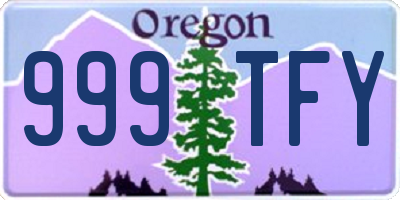 OR license plate 999TFY