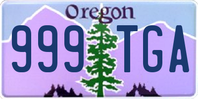 OR license plate 999TGA