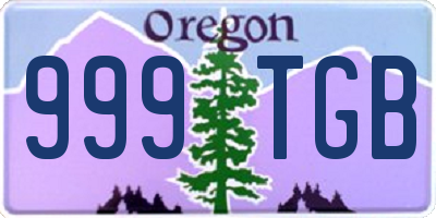 OR license plate 999TGB