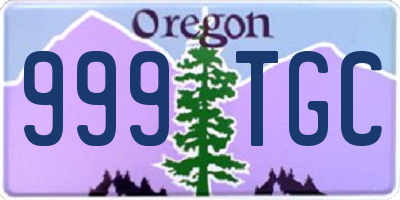 OR license plate 999TGC