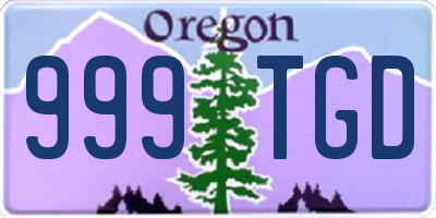 OR license plate 999TGD