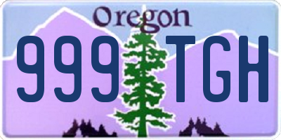 OR license plate 999TGH