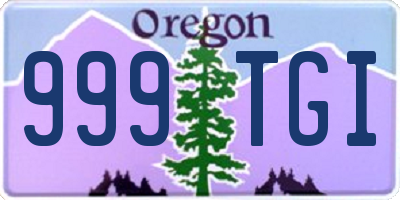 OR license plate 999TGI