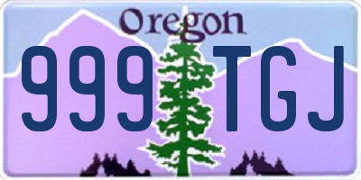 OR license plate 999TGJ