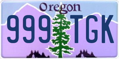 OR license plate 999TGK