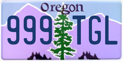 OR license plate 999TGL