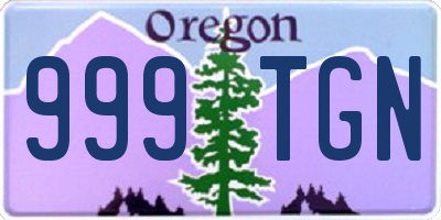 OR license plate 999TGN