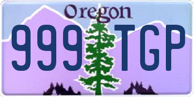 OR license plate 999TGP