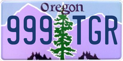 OR license plate 999TGR