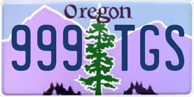 OR license plate 999TGS