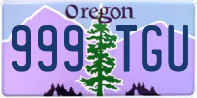 OR license plate 999TGU