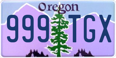 OR license plate 999TGX