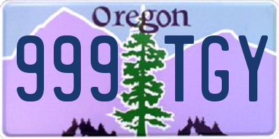 OR license plate 999TGY