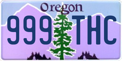 OR license plate 999THC