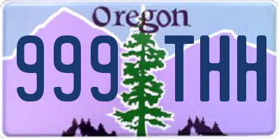 OR license plate 999THH