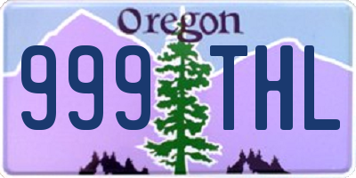 OR license plate 999THL