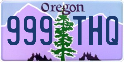 OR license plate 999THQ