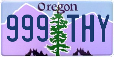 OR license plate 999THY