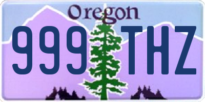 OR license plate 999THZ