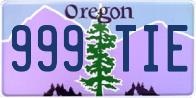 OR license plate 999TIE