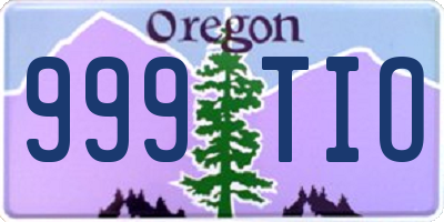 OR license plate 999TIO