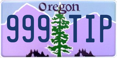 OR license plate 999TIP