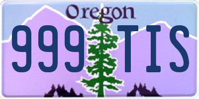 OR license plate 999TIS