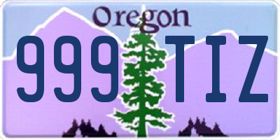 OR license plate 999TIZ