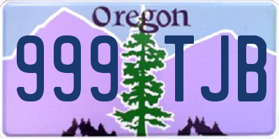 OR license plate 999TJB