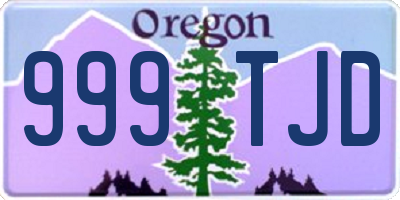 OR license plate 999TJD