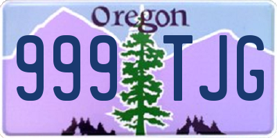 OR license plate 999TJG