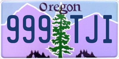 OR license plate 999TJI