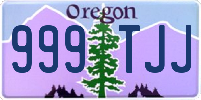 OR license plate 999TJJ