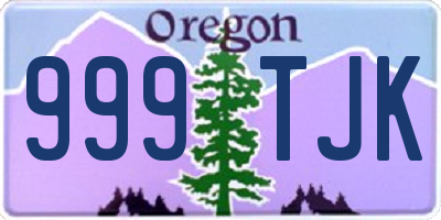 OR license plate 999TJK