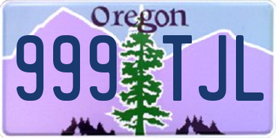 OR license plate 999TJL