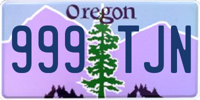 OR license plate 999TJN