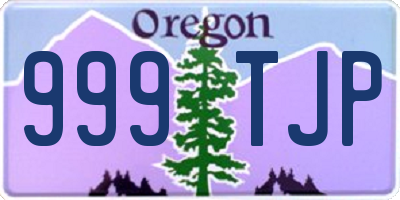 OR license plate 999TJP