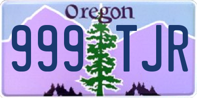 OR license plate 999TJR