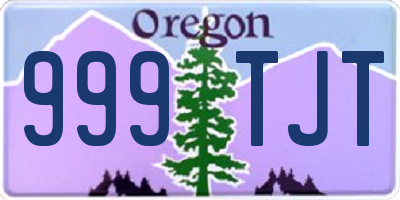 OR license plate 999TJT