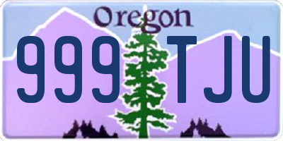 OR license plate 999TJU