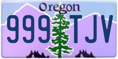 OR license plate 999TJV