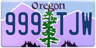 OR license plate 999TJW