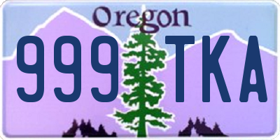 OR license plate 999TKA