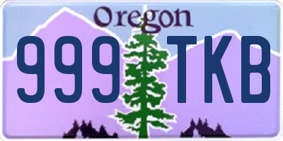 OR license plate 999TKB