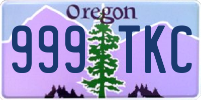 OR license plate 999TKC