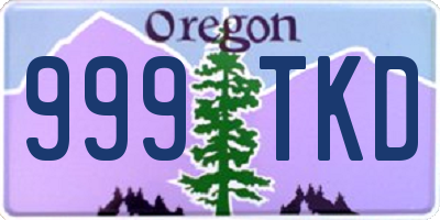 OR license plate 999TKD