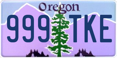 OR license plate 999TKE