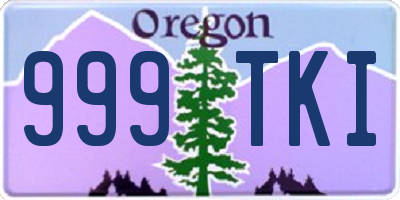 OR license plate 999TKI