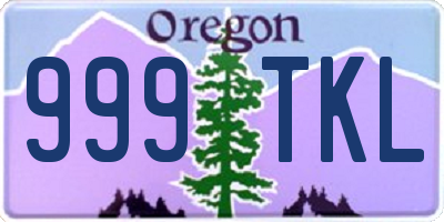 OR license plate 999TKL