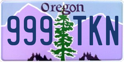 OR license plate 999TKN